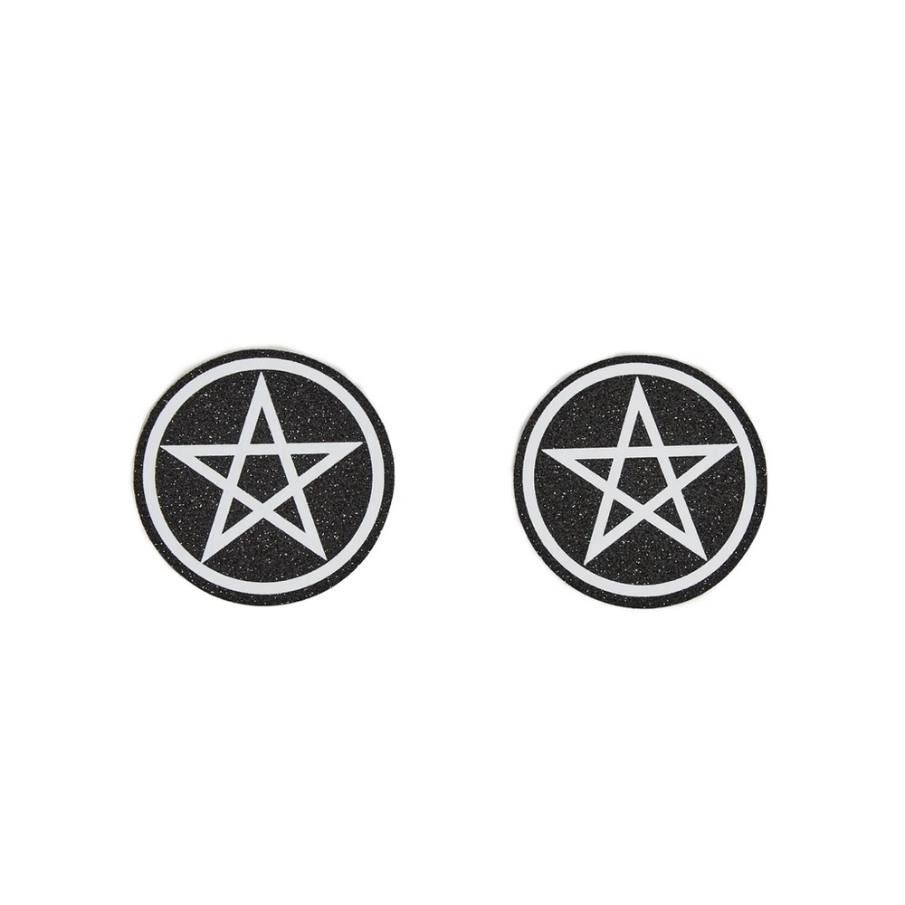 Brand new in package Neva Nude Wicca Black Glitter Pasties